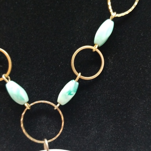 💕Shell Turquoise Bead & Loop Necklace - Picture 3 of 8